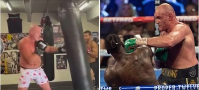 Verás a Tyson Fury practicando el puño que planea golpear a Deontay Wilder