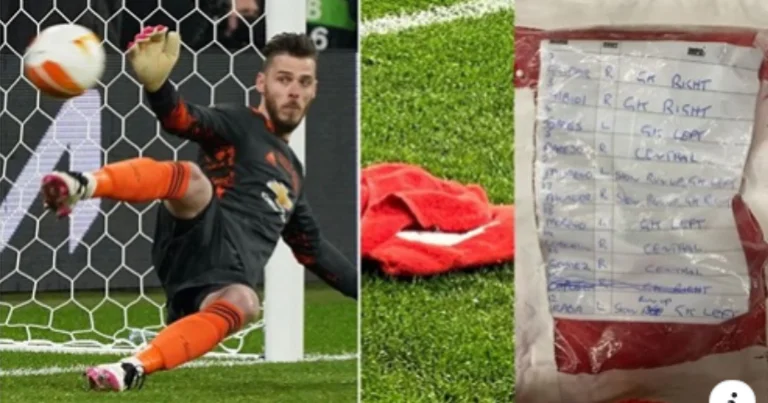 Loser, dass kein Witz: De Gea hat keine Strafen erhalten, obwohl sie für jeden Spieler Notizen gemacht haben