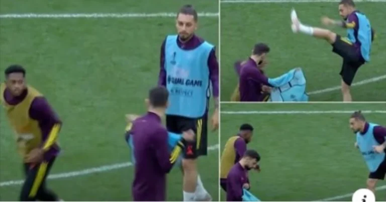 La réaction de Telle et Fred quand Bruno Fernandes leur dit, "Ne plaisante pas dans l'entraînement.