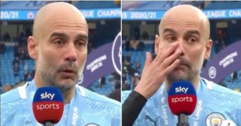 Pep Guardillal bricht in Tränen, wenn er von Sergio Aguero in einem emotionalen Interview spricht