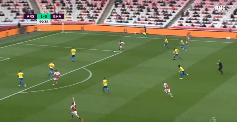 Nicolas Pepe erweist sich heute als entscheidend, wieder markiert das Spiel gegen Brighton