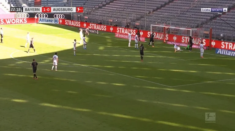 El objetivo que Bayerni acaba de anotar contra Augsburg es simplemente loco, apenas hecho en una red