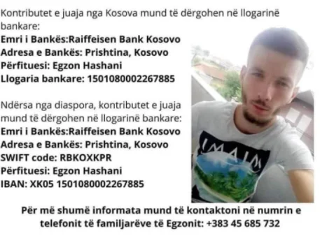 27 - Jahr - alte Egzon Hashan hat eine schwere Krankheit, Ihre Hilfe ist erforderlich