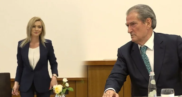 Wer ist die blonde, die seitenweise mit Berisha heute erschienen ist?