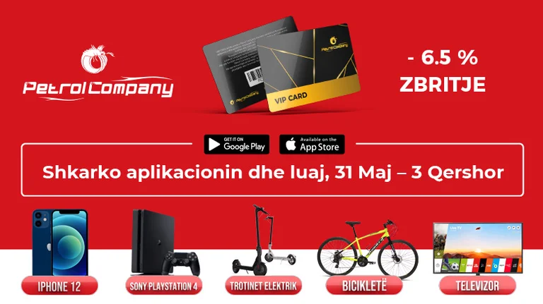 Grandi premi questo mese presso Petrol Company: Iphoone 12, Sony Placetation 4, Electric Trotines, Biciclette, Televisione e Jackpot BANIA alla fine dell'anno