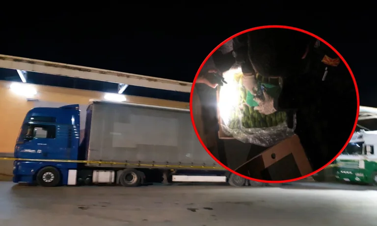 El camión de cocaína a gran escala fue capturado en Lipjan