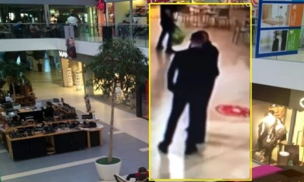 Polizia dettaglio il brutale battere in Albi Mall (Video)