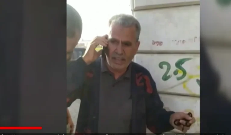 El momento en que el administrador del edificio es llamado por los israelitas antes del bombardeo