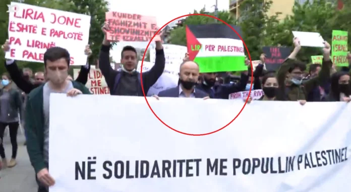 La mezquita estatal para el terrorismo dirigió hoy la protesta pro-palestina