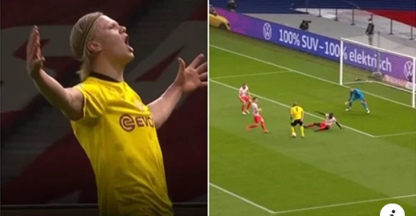 Haaland brutalized Upameo to score a goal that made Leipzig look like a U15 team.