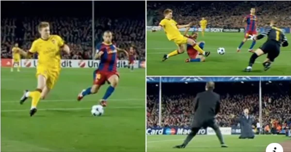 L'intervento di Mascherano a Bendtner è stato grande che ha salvato la carriera di Barcellona.
