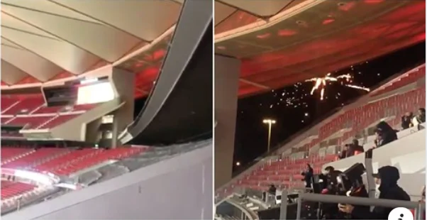 The fans of Atletico Madrid were so noisy outside that they created brilliant atmosphere inside the stadium