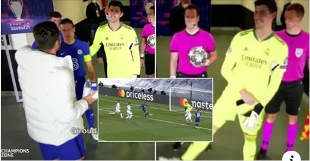 Des caméras ont pris Courtos et Giroud pour se moquer de l'échec désastreux de Werner contre le Real Madrid