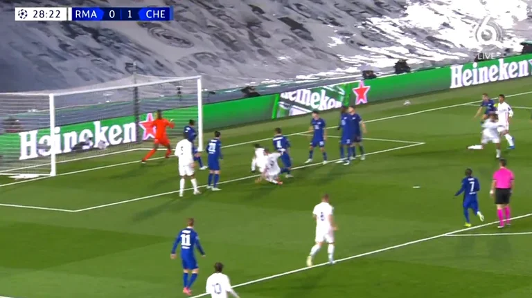The result is equal, Benzema instills the ball in the Chelsea net