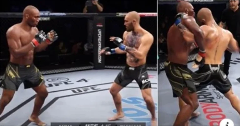 Es ist simuliert McGregor-Usman und endet mit einem monstrous knockout.