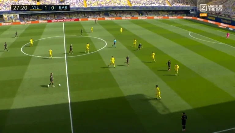 Willarreal-Barcelona: The game explodes, two goals for two minutes magic assisting by Mingueza