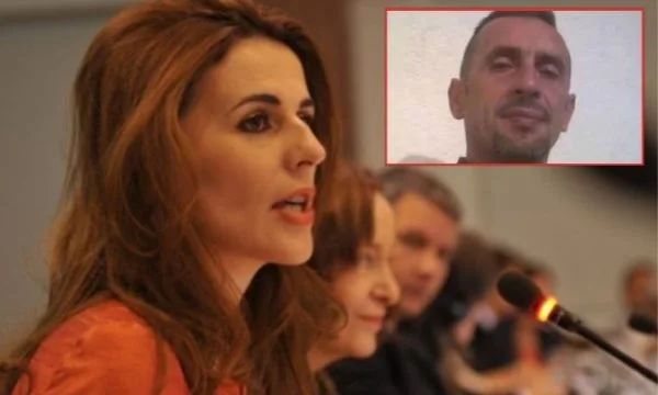 Reagon Vlora Citaku nach dem Passieren der lebenslangen Strafe an den Mann, der seine Frau mit einem Metallstab in Kamenica getötet