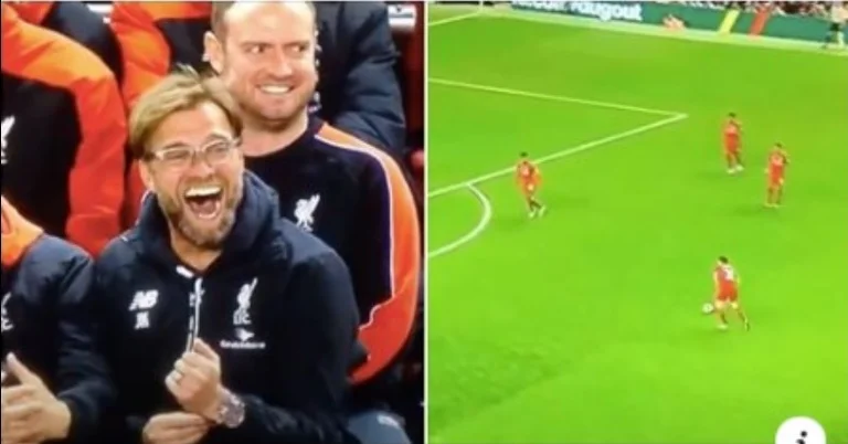 Never forgotten when Jurgen Klopp burst out after a Lucas Leiva hit.