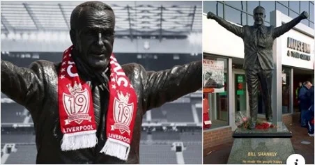Bill Shanklut's nephew wants the legend statue to leave out of England after he feels ashamed of the club.