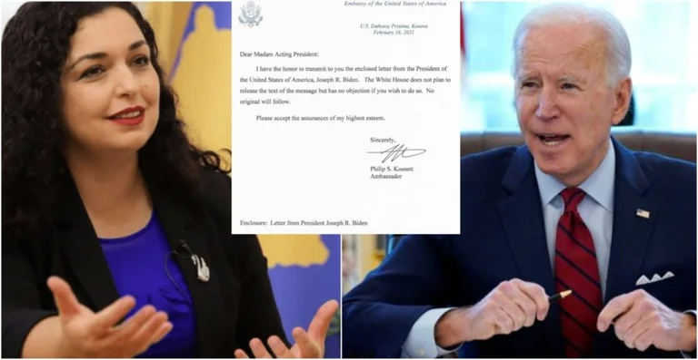 C'est la lettre complète que le président Biden a envoyée au président Osmani.