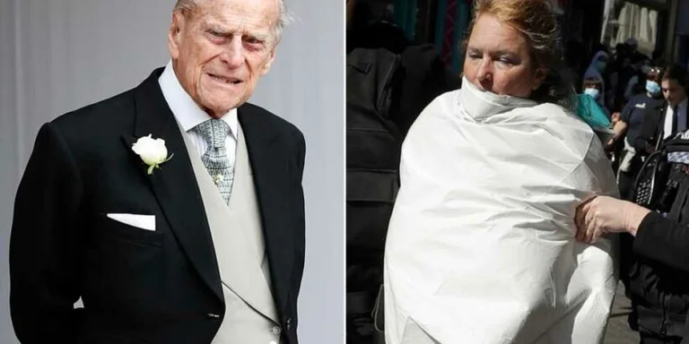 Arrested by a woman at Prince Philip's funeral ceremony
