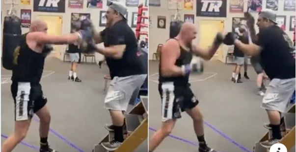 Tyson Fury points to the frightening speed of training before confronting Anthony Joshua