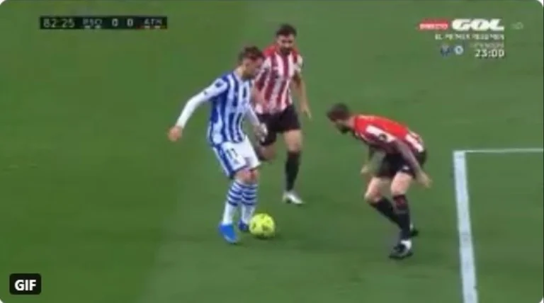 Adnan Januzaj devient viral avec ce moment où il saute le ballon sur deux défenseurs de l'Atl Bilbao
