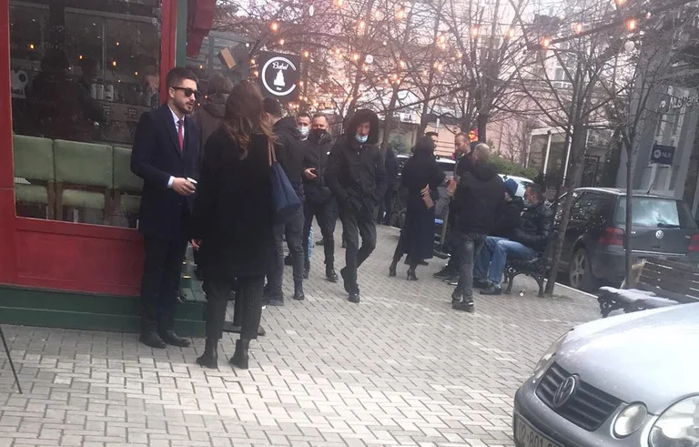 VV deputies from Vushtrria come to Pristina: They see cafes closed, they get coffee but they're gone.