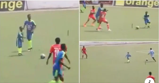 Spectacular view of an 11-year-old playing senior professional football in Liberia
