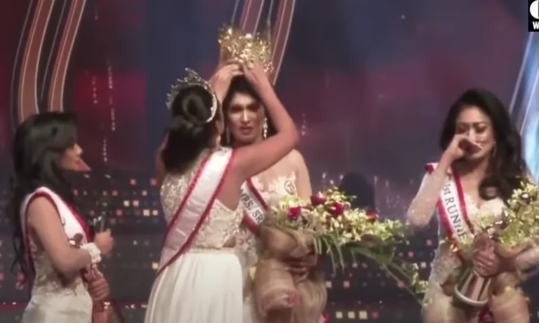 Caos en Miss Sri Lanka: Ganar la corona y herir su cabeza