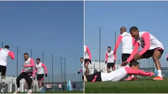 Regardez la réaction de Mbappe après que la Maria l'a humiliée dans son entraînement