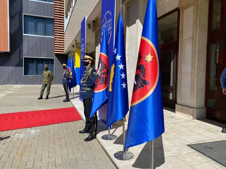 Kosovo flag, Dardan at Vjosa Osman's inauguration ceremony as president