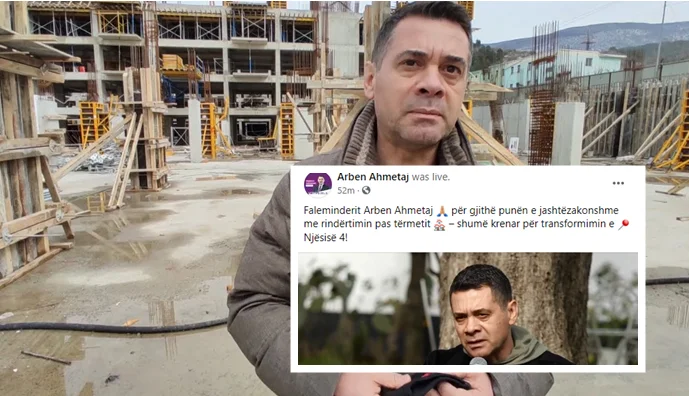 Reconstruction after the earthquake, Minister Ahmetaj thanks himself on social networks