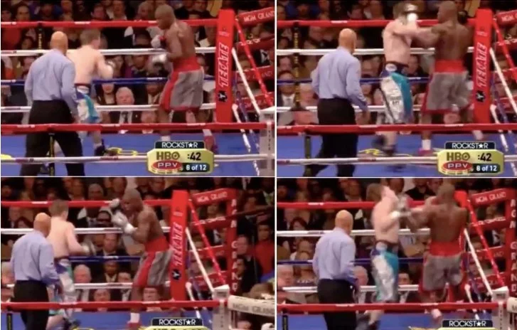La vidéo qui compare Mayweather à la huitième et dixième ronde montre qu'il a l'esprit génie