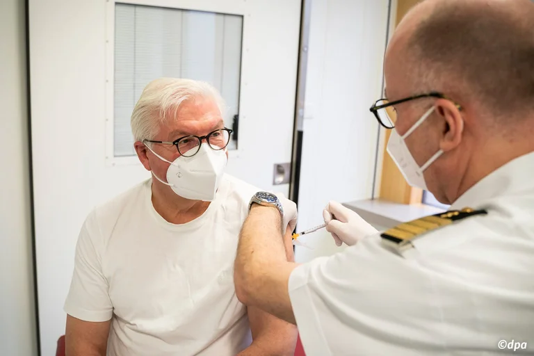 German president receives AstraZeneca vaccine, says it is safe