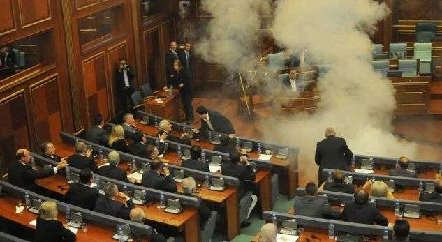 Tear gas drop trial is expected today