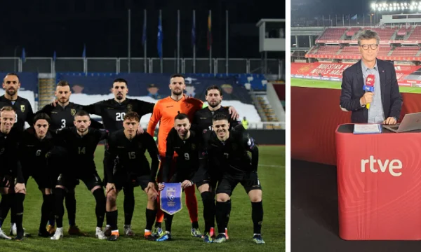 Himni und der Name Kosovo verboten auf dem spanischen Staatsfernsehen heute Abend in Spanien-Kosovo Spiel
