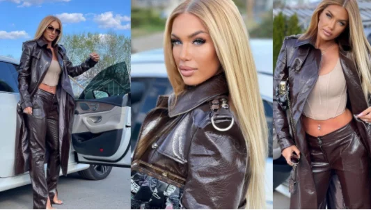 Adelina Tahiri sjell poza joshëse pranë makinës luksoze