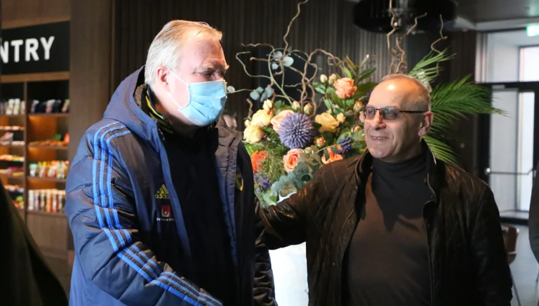 Në ‘Adem Jashari’ takohen presidenti i FFK-së, Agim Ademi me presidentin e Federatës Suedeze