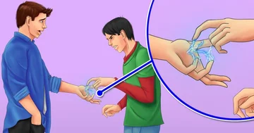 Why you can feel a slight electrical blow when you touch someone