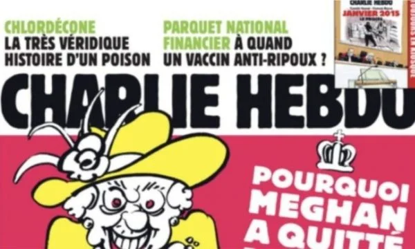Charlie Hebdo godet sërish: Meghan si George Floyd, mbretëresha e “mbyt”