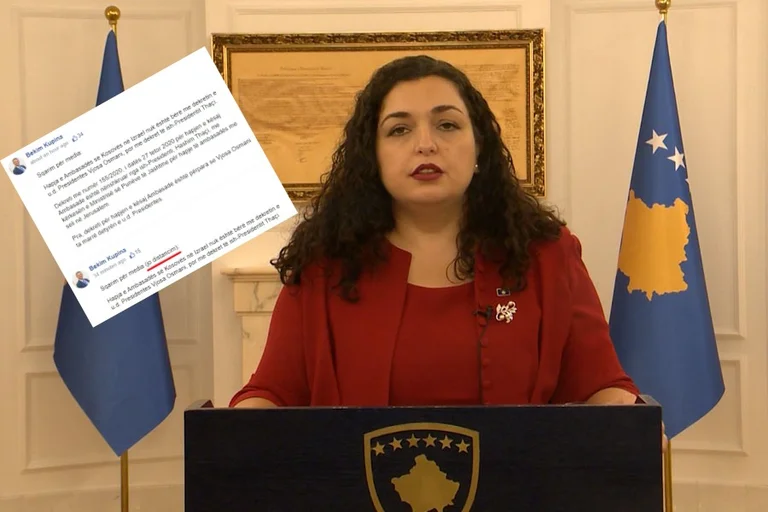 Vjosa Osmani nuk distancohet nga Dekreti i Thaçit për Ambasadën: Ku është Albin Kurti?