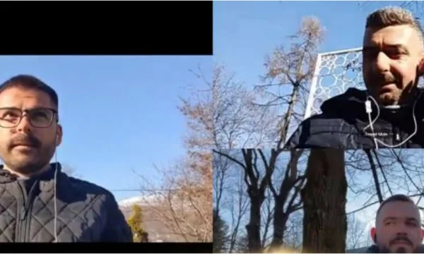 Three boys from Peja raise Albanian flag on top of Serbian mountain for February 17th