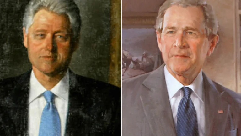 He took Trump away: Bush, Clinton portraits restored to the White House