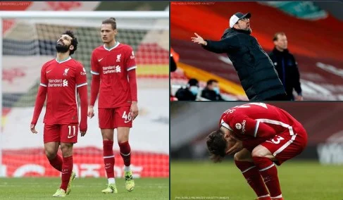 La terribile forma di Liverpool continua a perdere 6 secondi ad Anfield