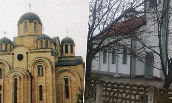 Chiesa elevante a Partesh, Klokot presunto eseguito da Serbi stessi