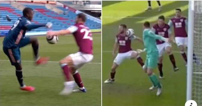 Arsenal was denied two VAR penalties against Burnley's absolutely insane scenes.