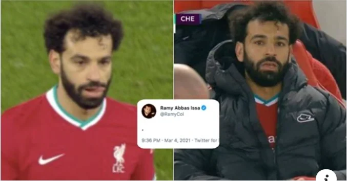 Salah's Agent machte einen seltsamen Posten nach Clopp ersetzt Ägypten heute Abend in 62. Minute