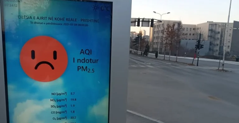 Aire contaminado en Pristina