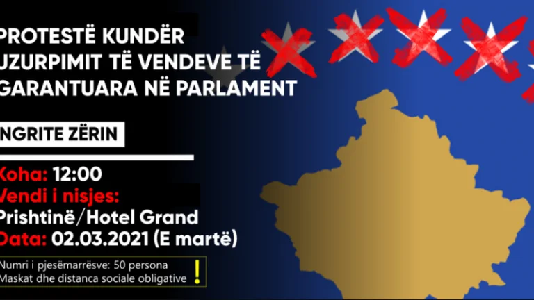 Protest against manipulations of Serbian List with minority votes held Tuesday